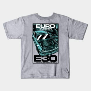 BMW E30 ENGINE BAY - PAPAYA STREETART Kids T-Shirt